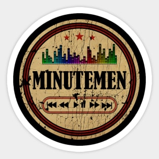 Graphic Minutemen Name Retro Distressed Cassette Tape Vintage Sticker